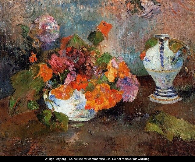 Vase Of Nasturtiums - Paul Gauguin