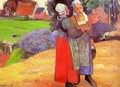 Two Breton Peasants On The Road - Paul Gauguin