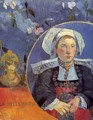 La Belle Angele Aka Madame Angele Satre The Inkeeper At Pont Aven - Paul Gauguin