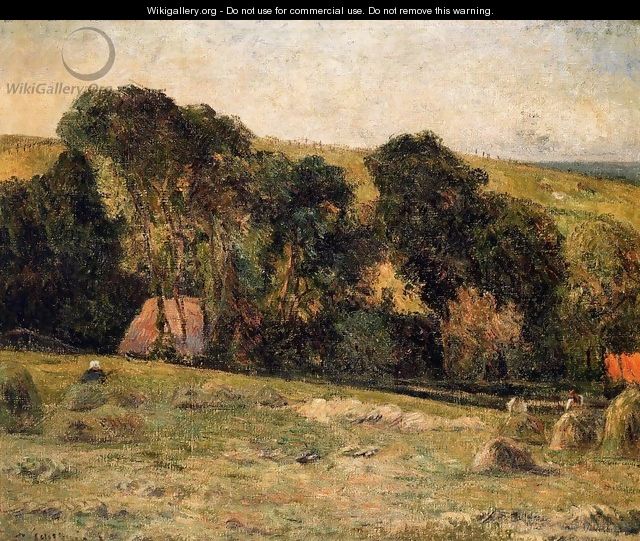 Haymaking Near Dieppe - Paul Gauguin
