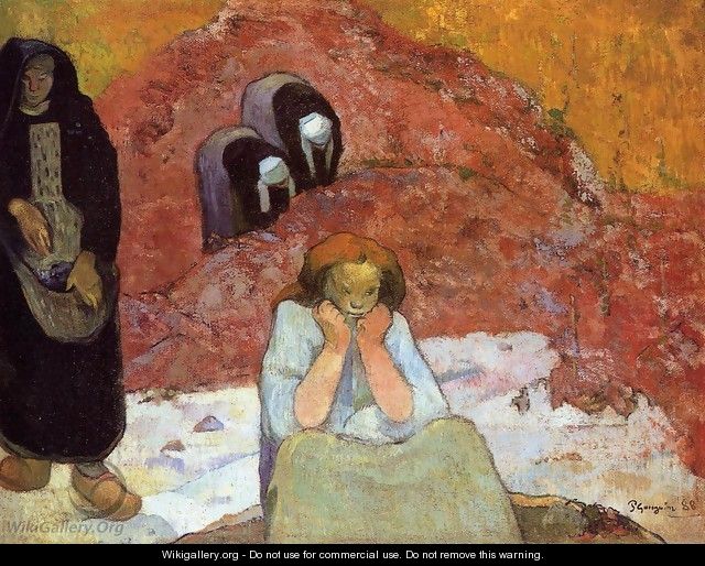 Grape Harvest In Arles Aka Human Misery - Paul Gauguin