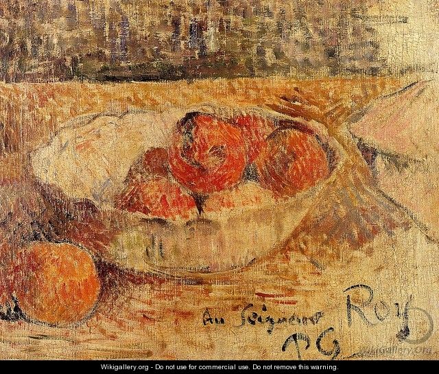 Fruit In A Bowl - Paul Gauguin