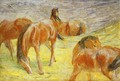 Grazing Horses - Franz Marc