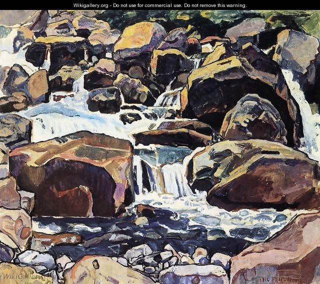 Mountain Stream At Champery - Ferdinand Hodler