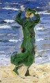 Woman In The Wind By The Sea - Franz Marc
