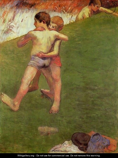 Breton Boys Wrestling - Paul Gauguin