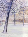 Park In The Snow Pari - Gustave Caillebotte