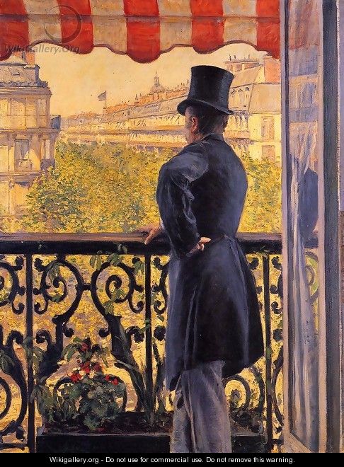 The Man On The Balcony - Gustave Caillebotte