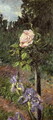 Rose With Purple Iris Garden At Petit Gennevilliers - Gustave Caillebotte