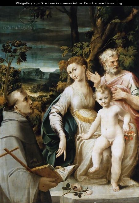 The Holy Family c. 1530 - Girolamo Mazzola Bedoli