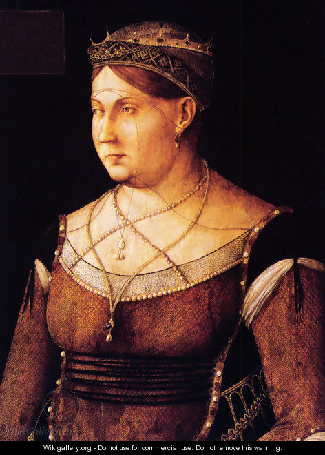 Portrait of Catharina Cornaro, Queen of Cyprus 1500 - Gentile Bellini