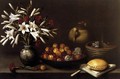 Still-Life with Flowers and Fruit 1643 - Francisco Barrera