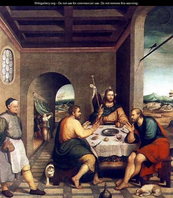 Supper at Emmaus c. 1538 - Jacopo Bassano (Jacopo da Ponte)