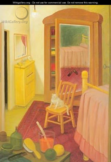 The Bedroom 1993 - Fernando Botero