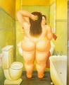 The Bathroom 1989 - Fernando Botero