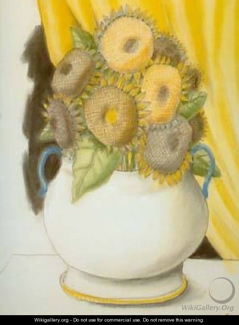 Sunflowers 1995 - Fernando Botero