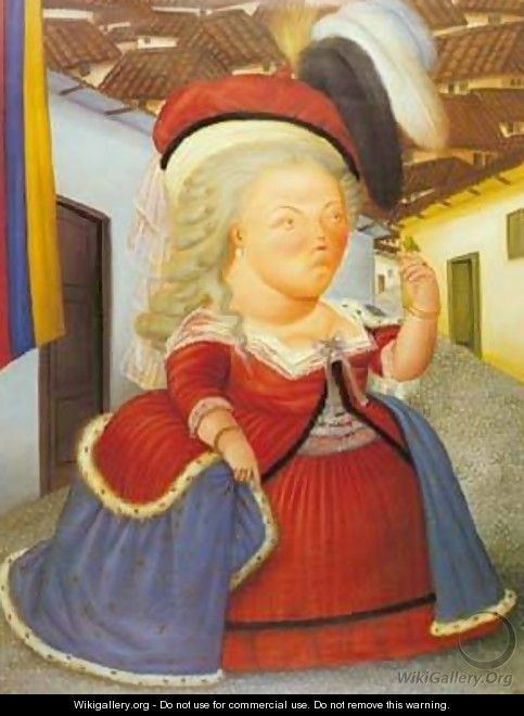 Louis XVI And Marie Antoinette on a Visit to Medellin Colombia 1990 - Fernando Botero