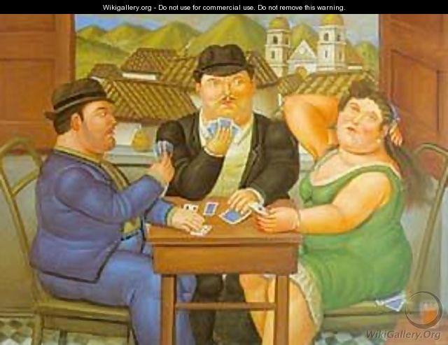 The Card Player 1996 - Fernando Botero