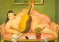 Woman with Guitar 1988 - Fernando Botero