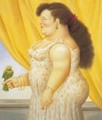 Woman with a Bird 1995 - Fernando Botero