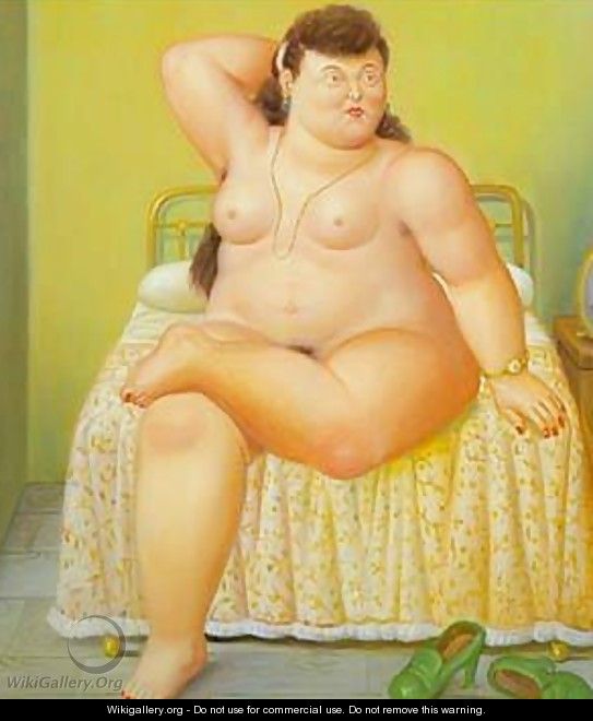 Woman on a Bed 1995 - Fernando Botero