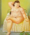 Woman on a Bed 1995 - Fernando Botero