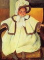 Ellen Mary Cassatt In A White Coat - Mary Cassatt