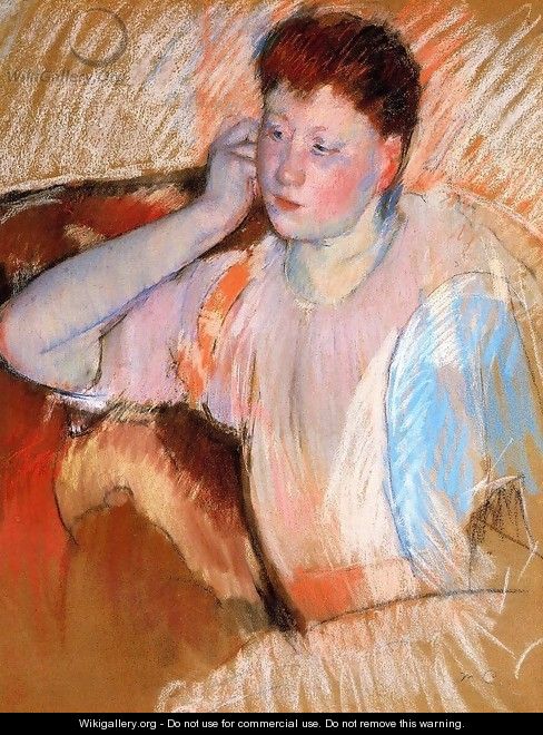 Clarissa Turned Left With Her Hand To Her Ear - Mary Cassatt