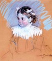 Bust Of Ellen Wiith Bows In Her Hair - Mary Cassatt