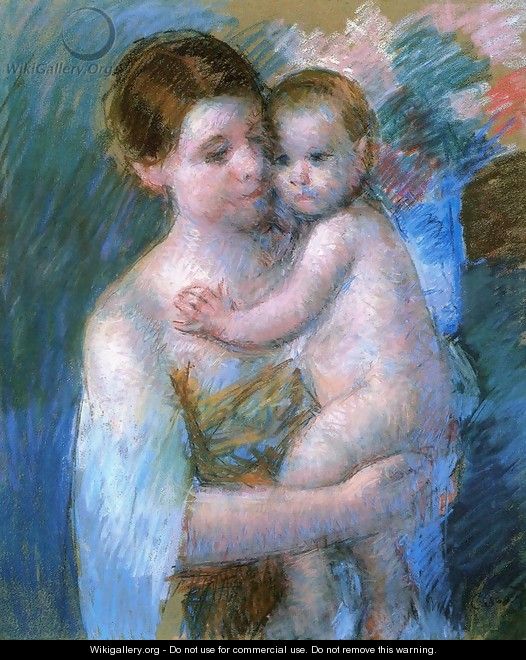 Mother Holding Her Baby - Mary Cassatt