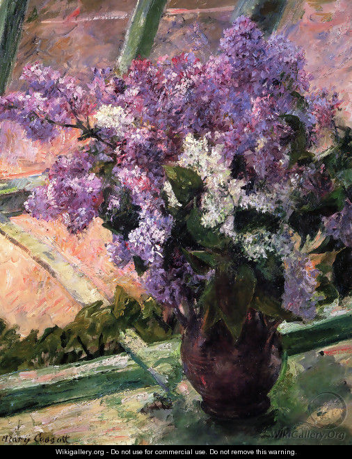Lilacs In A Window2 - Mary Cassatt
