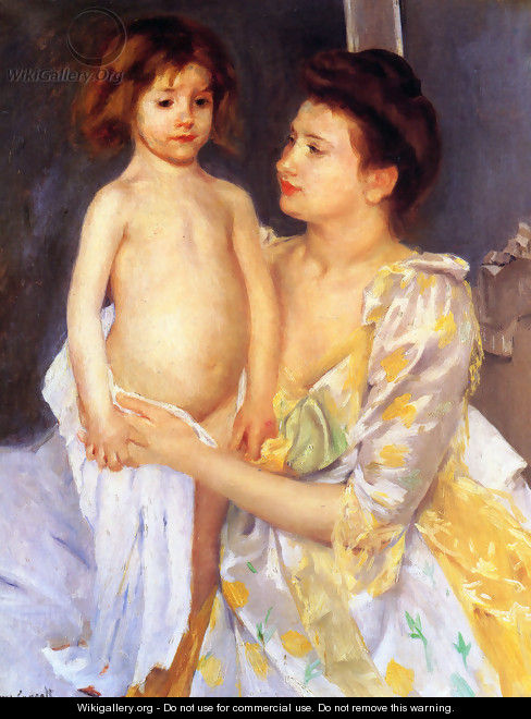 Jules Being Dried By His Mother - Mary Cassatt