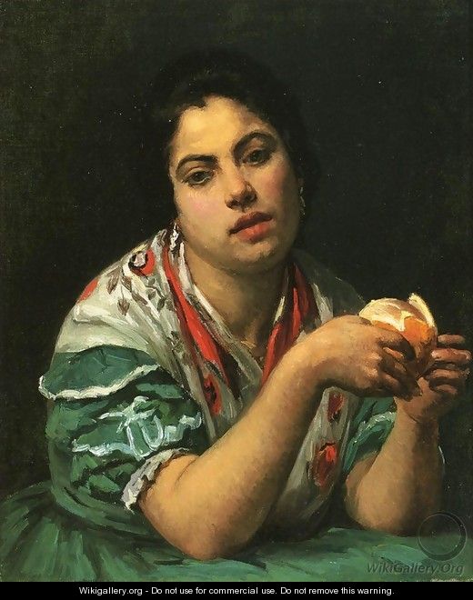 Peasant Woman Peeling An Orange - Mary Cassatt