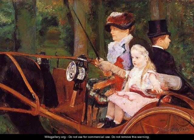 Woman And Child Driving - Mary Cassatt
