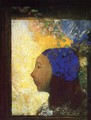 Young Girl In A Blue Bonnet - Odilon Redon