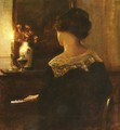 A Lady Playing The Piano - Carl Wilhelm Holsoe