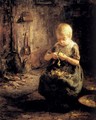 A Child Peeling Potatoes - Evert Pieters