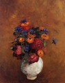 Bouquet Of Flowers In A White Vase - Odilon Redon