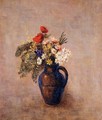 Bouquet Of Flowers In A Blue Vase3 - Odilon Redon
