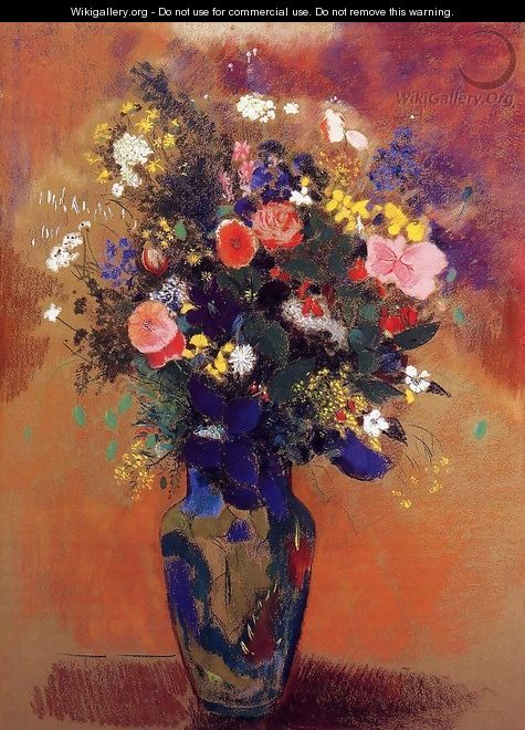 Bouquet In A Persian Vase - Odilon Redon