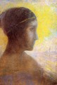 Head Of A Young Woman In Profile - Odilon Redon