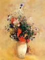 Flowers In A Chinese Base - Odilon Redon