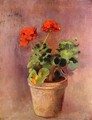 The Pot Of Geraniums - Odilon Redon