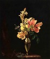 Still Life With Flowers In A Silver Vase - Martin Johnson Heade