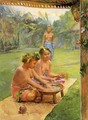 Young Girls Preparing Kava - John La Farge