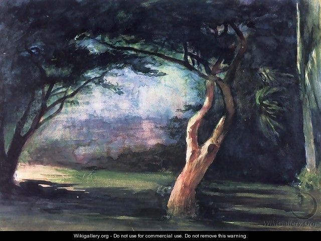 Study Of Trees In Moonlight At Honolulu - John La Farge