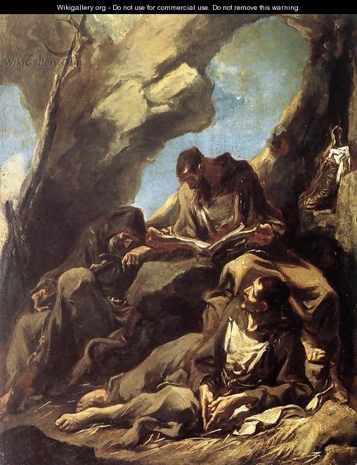 Three Capuchin Friars Meditating in their Hermitage (Tre frati cappuccini in meditazione nell