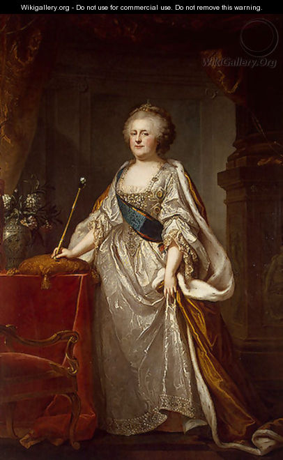 Portrait of Catherine II - Johann Baptist the Elder Lampi