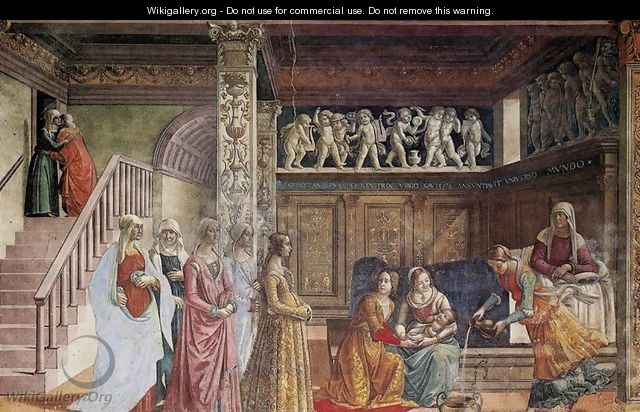 Nativity of the Virgin (Nascita di Maria) - Domenico Ghirlandaio