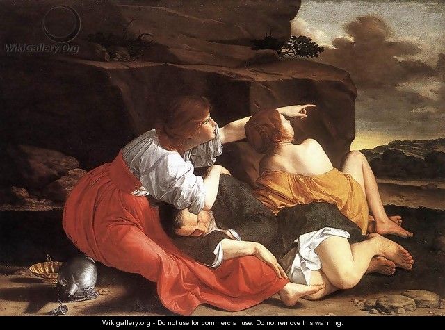 Lot and his Daughters (Lot e le figlie) - Orazio Gentileschi